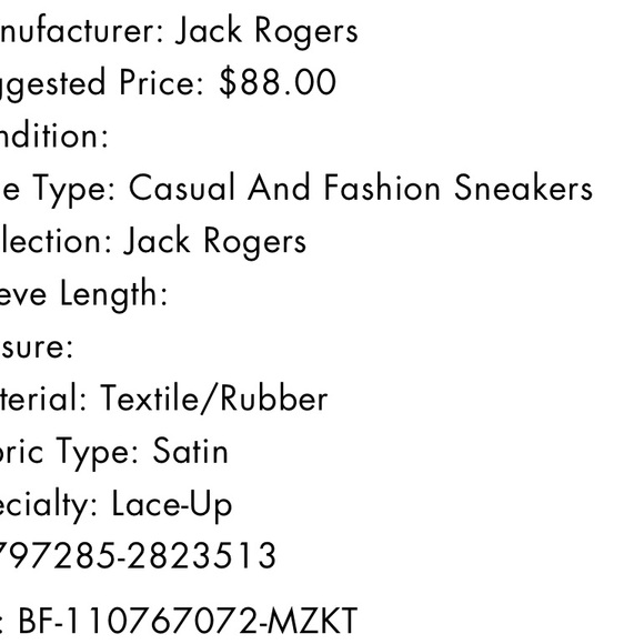 NWOT Lia satin sneakers 8 champagne Jack Rogers 🍾 - Picture 6 of 6